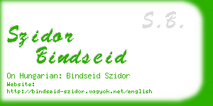 szidor bindseid business card